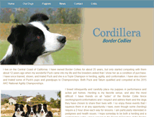 Tablet Screenshot of cordillerabordercollies.com